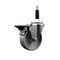 Service Caster 4'' Semi Steel Swivel 7/8'' Expanding Stem Caster with Brake SCC-EX20S414-SSS-PLB-78 - alternate 1